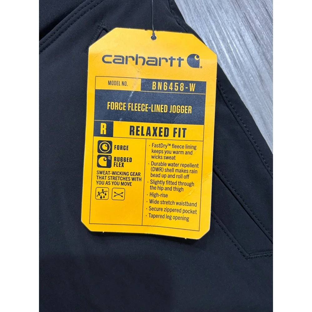 Carhartt‎ Women Force Fleece Lined Jogger Black gorpcore utiity chic water warm - Picture 5 of 9